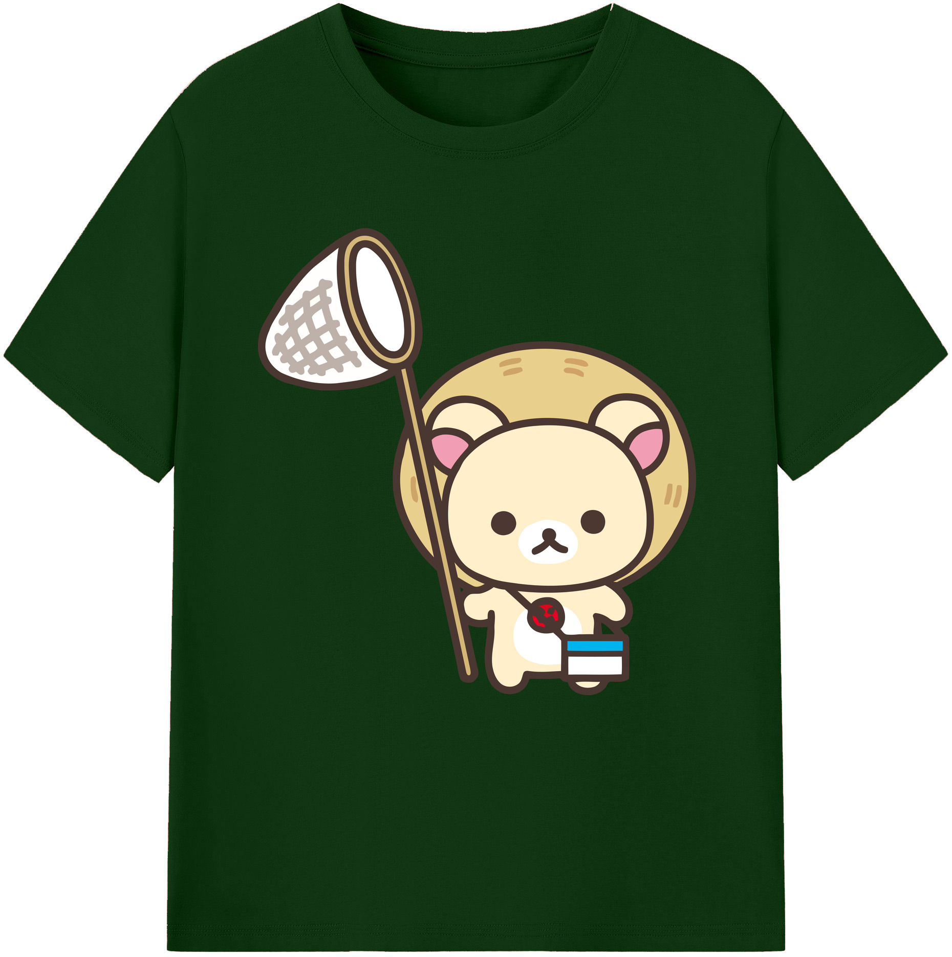 （画像用） リラックマ リラックマ キイロイトリ Rilakkuma Korilakkuma Kiiroitori 綿100％半袖Tシャツ（フロントプリント）